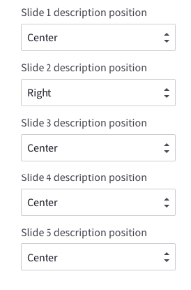 Edit position of each carousel slide