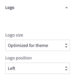 Theme editor logo section